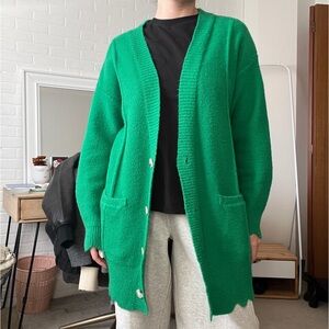 Kelly Green Cardigan